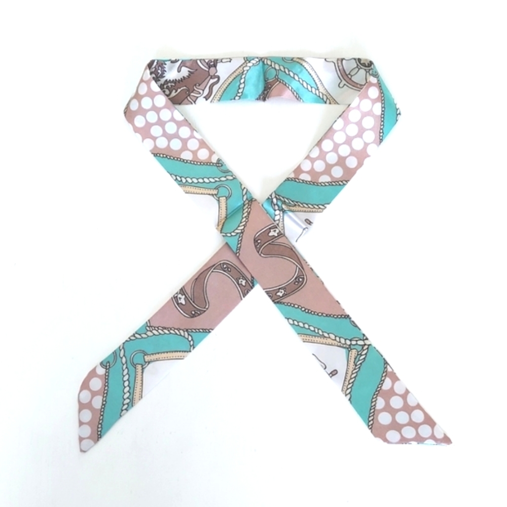 Classic Pattern II Twilly Scarf - Picture 2 of 9